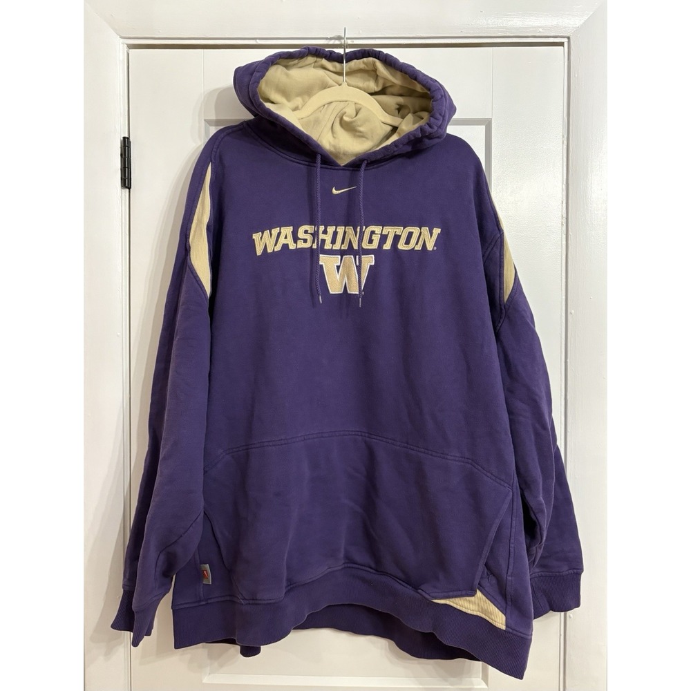 Vintage Nike Team Men's‎ 2XL Washington Huskies Center Swoosh Hoodie Sweatshirt